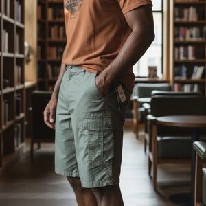 MATIX Men’s Cargo Green Fishing Outdoors Hiking Shorts Size 40 Ripstop Casual